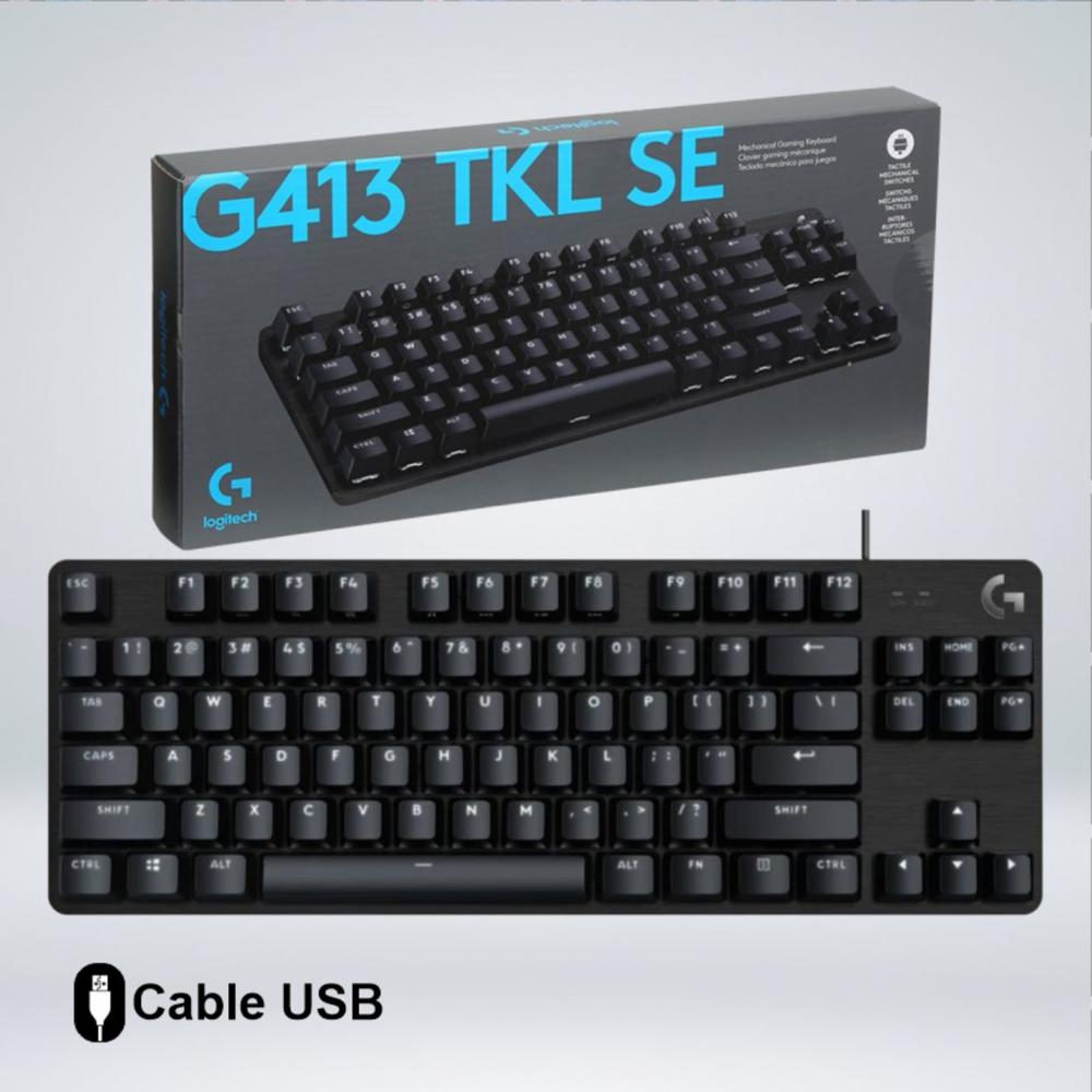 TECLADO GAMER LOGITECH G413 TKL SE ANTIGOSTHING RGB BLANCA TECLADO GAMER LOGITECH G413 TKL SE ANTIGOSTHING RGB BLANCA
