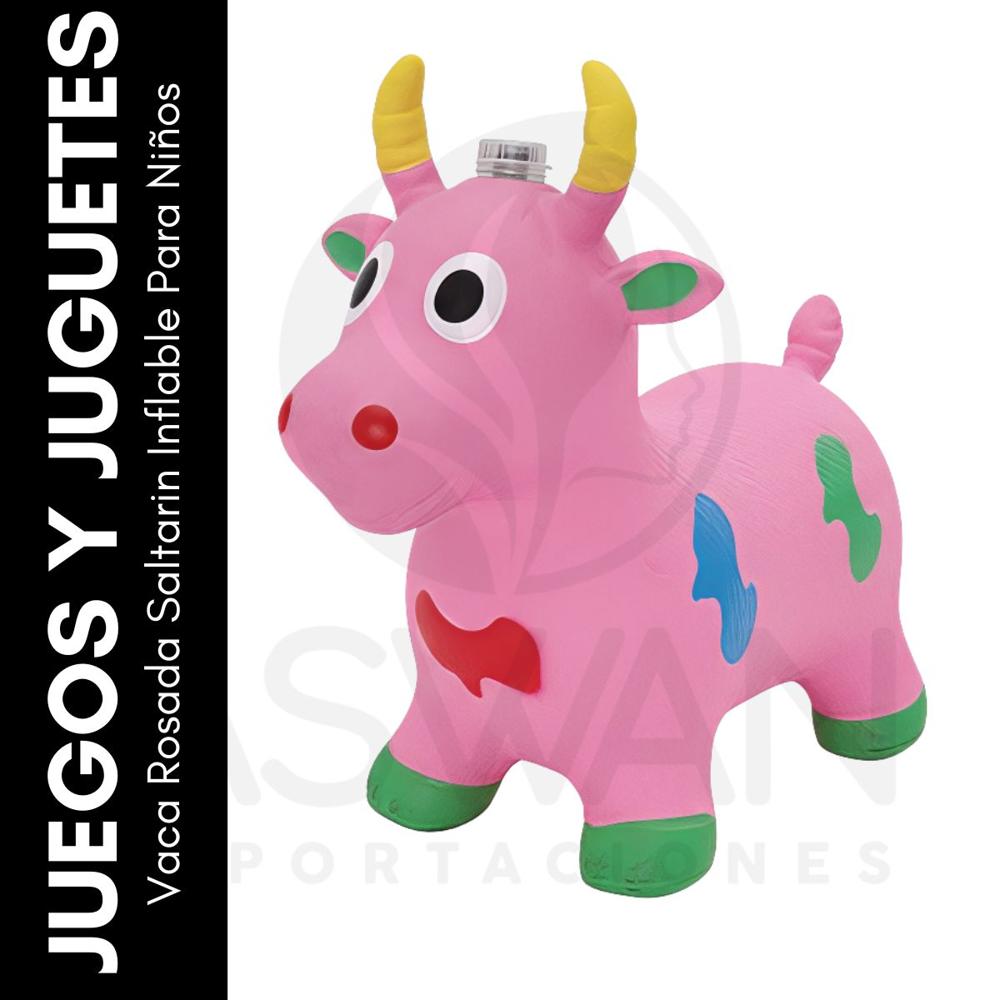 Vaca Rosada Saltarin Inflable Para Niños Vaca Rosada Saltarin Inflable Para Niños