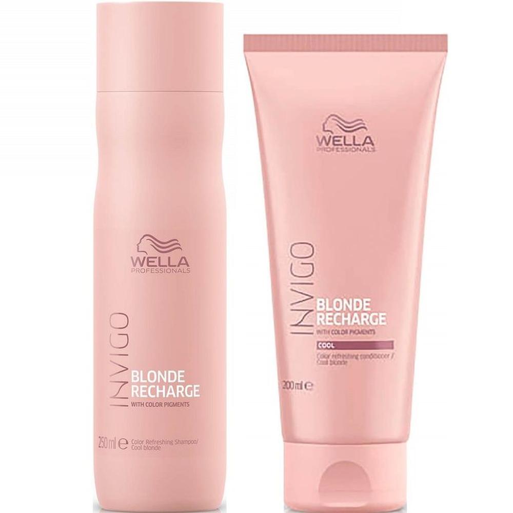 Shampoo 250ml Acondicionador 200ml Wella Invigo Blonde Recharge Shampoo 250ml Acondicionador 200ml Wella Invigo Blonde Recharge