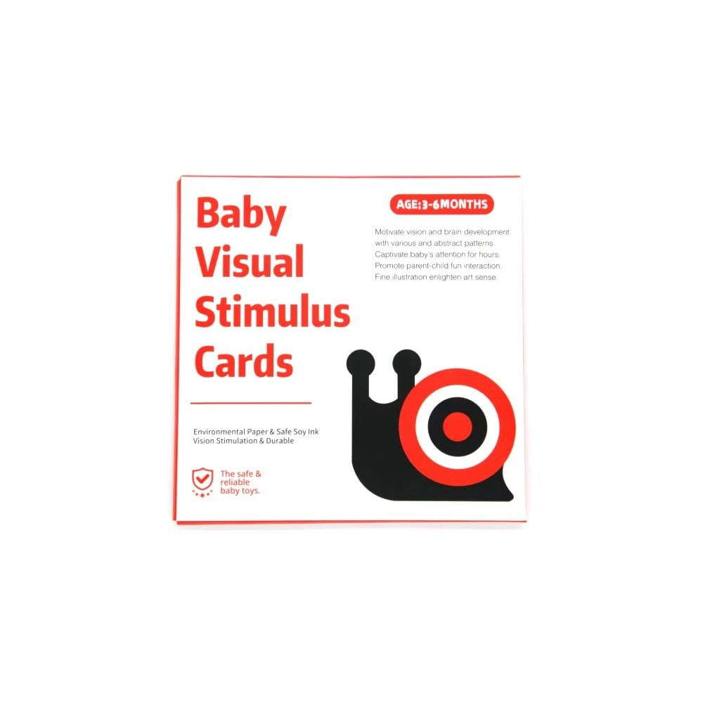 Tarjetas visuales sensoriales para estimulación temprana Blanco