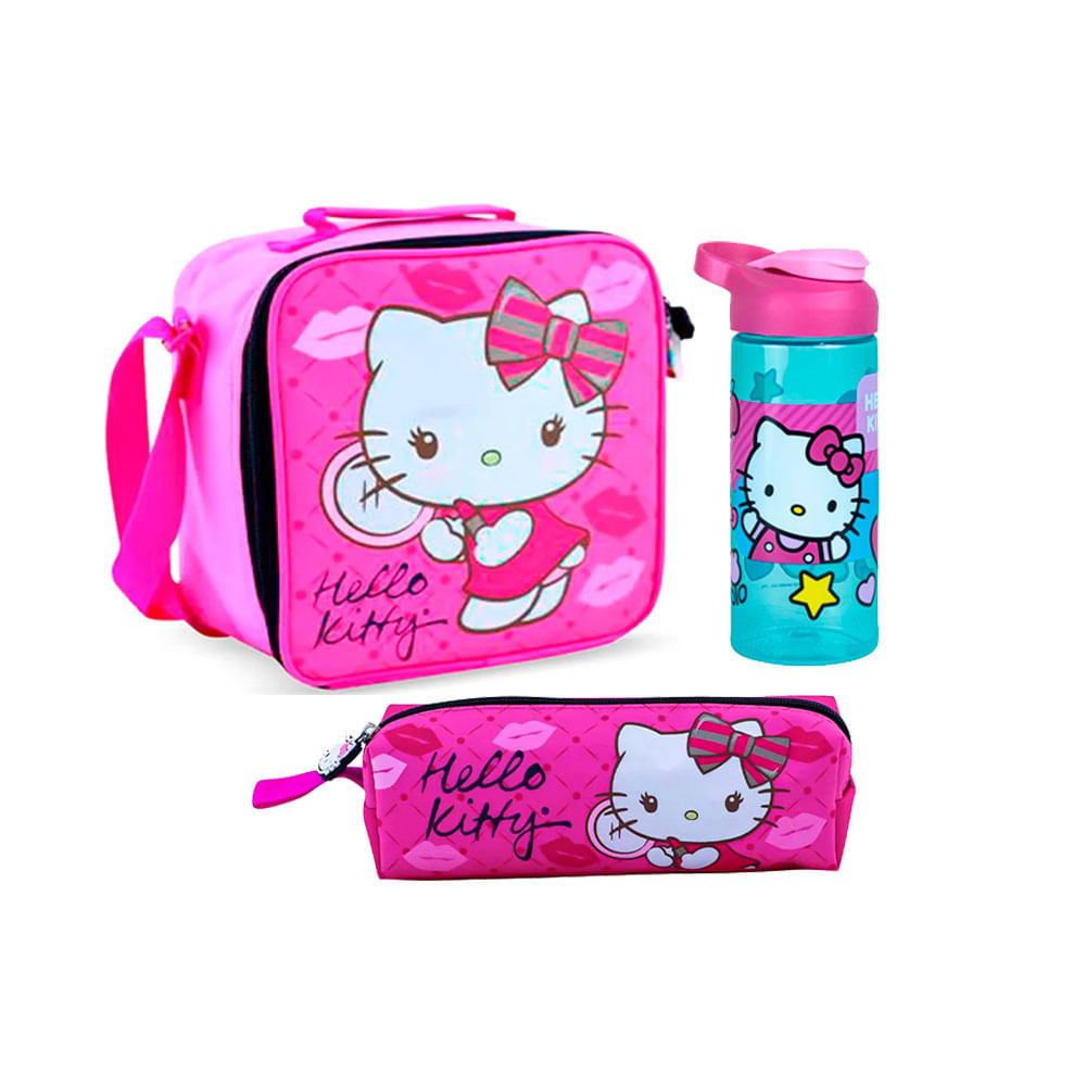 Lonchera Hello Kitty termica-Tomatodo-Cartuch Tela Scool 805720 Lonchera Hello Kitty termica-Tomatodo-Cartuch Tela Scool 805720