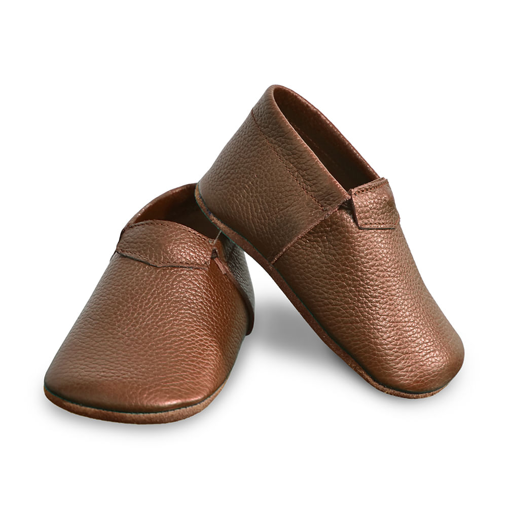 Zapatos Mocs de Cuero Color Marrón hechos a mano para Bebés y Niños Zapatos Mocs de Cuero Vacuno hechos a mano Color Marrón para Bebés