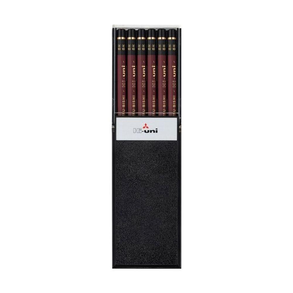 Lápiz de Grafito HI-UNI 8H Estuche x12
