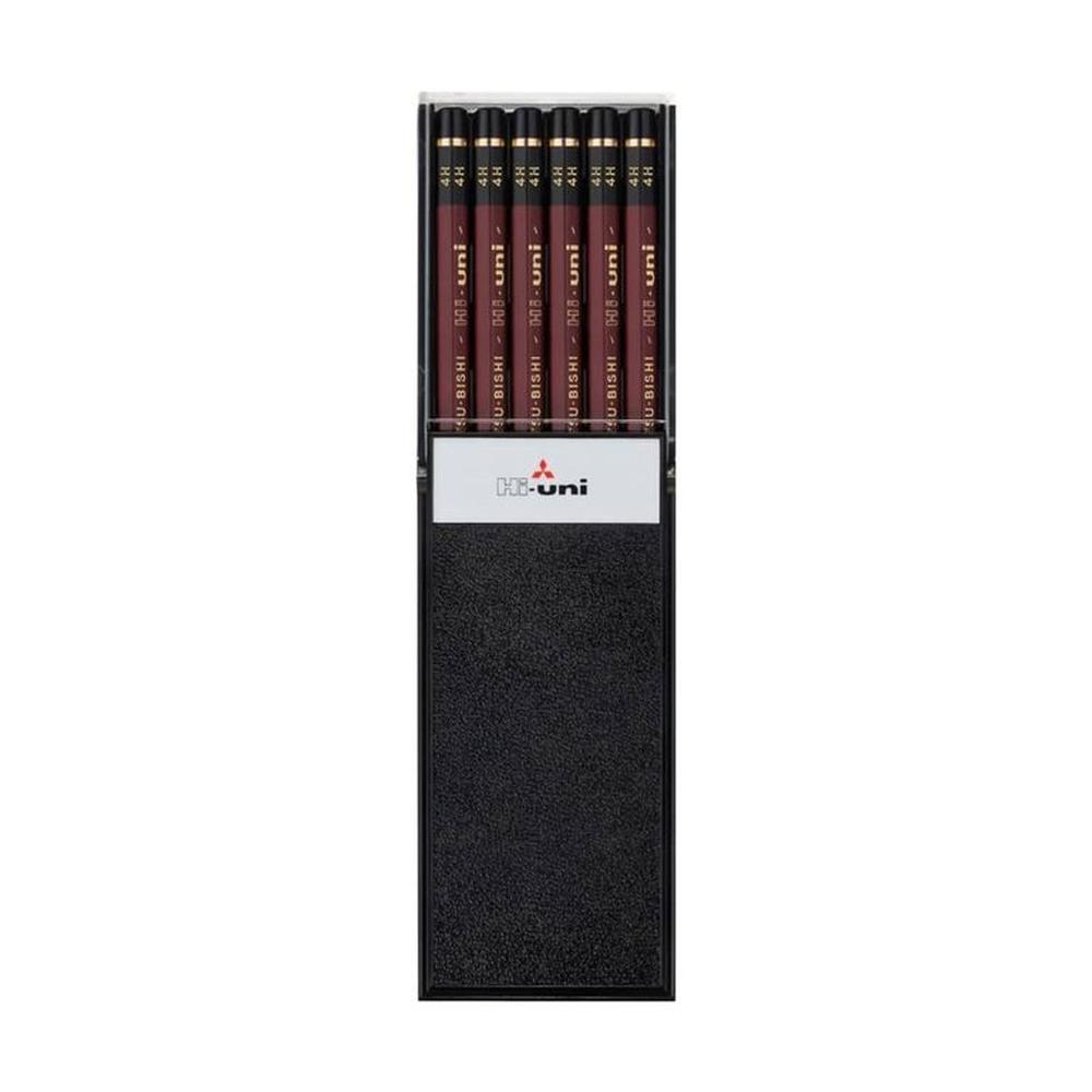 Lápiz de Grafito HI-UNI 4H Estuche x12