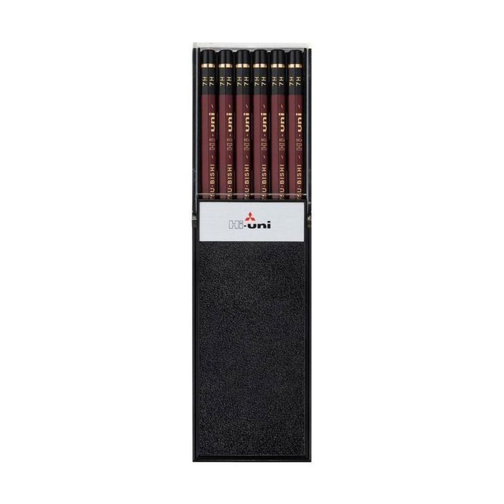 Lápiz de Grafito HI-UNI 7H Estuche x12