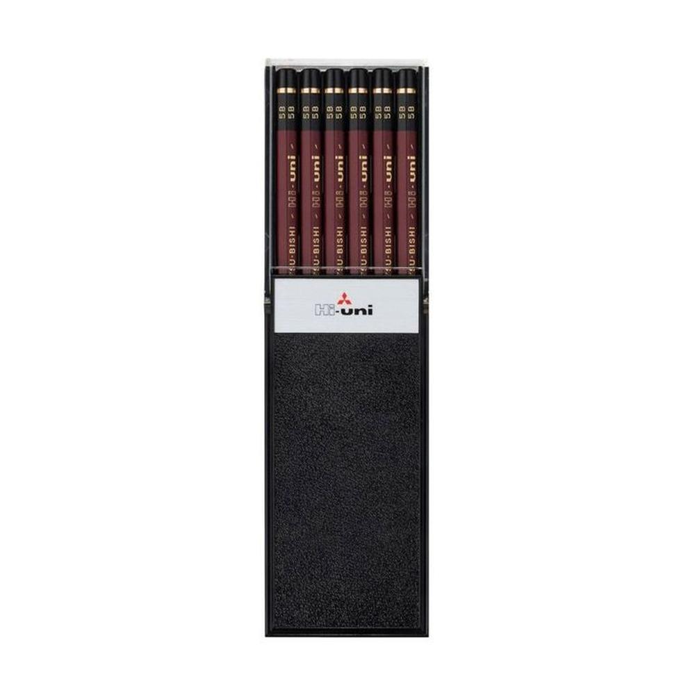 Lápiz de Grafito HI-UNI 5B Estuche x12