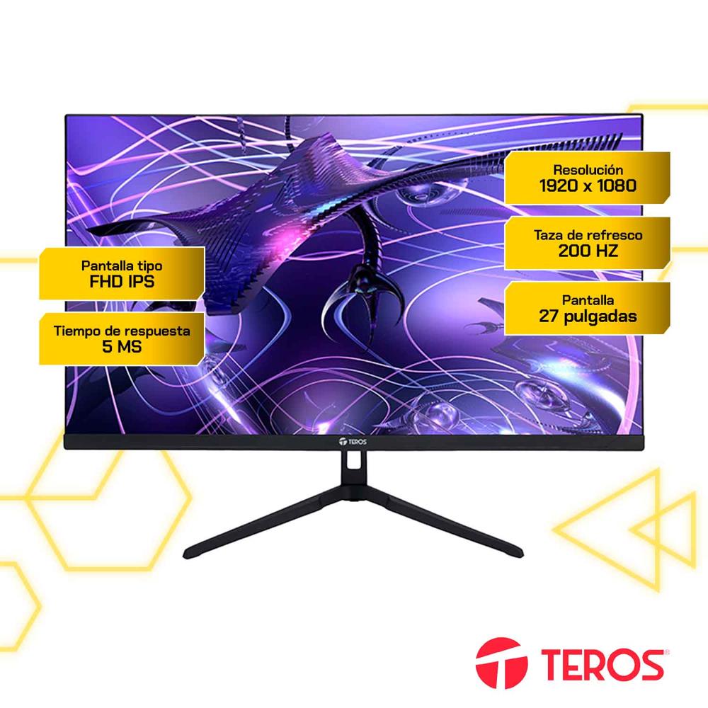Monitor Gaming Plano Teros TE-2786G 27” FullHD IPS 200Hz HDMI DP