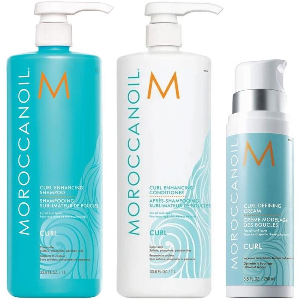 Shampoo Rizos Litro+ Acondicionador+ Crema Definidora Moroccanoil Curl Shampoo Rizos Litro+ Acondicionador+ Crema Definidora Moroccanoil Curl