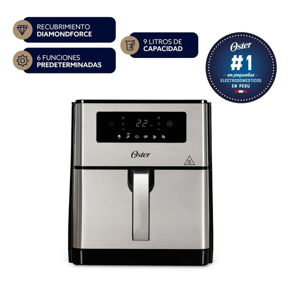 Freidora de Aire Oster 9 L Digital con recubrimiento DiamondForce CKSTAF90D