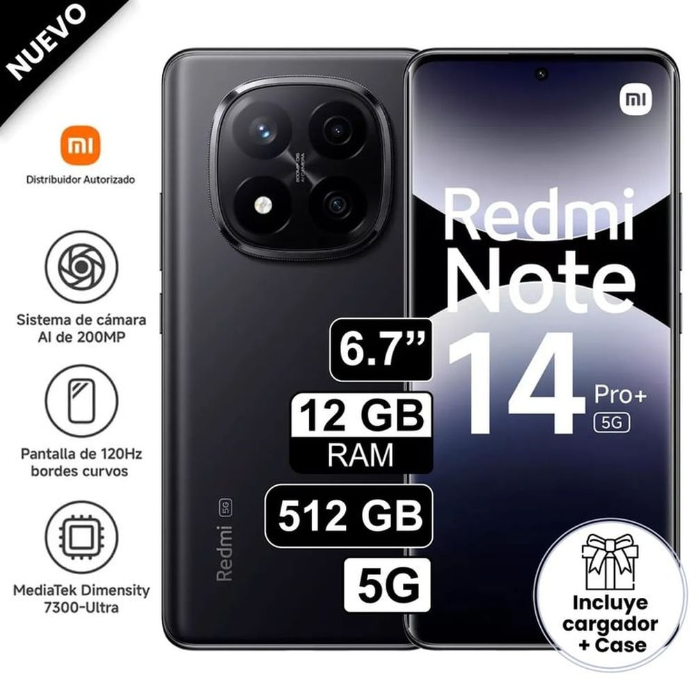 Xiaomi Redmi Note 14 Pro Plus 5G 512GB 12GB Negro Negro Xiaomi Redmi Note 14 Pro Plus 5G 512GB 12GB Negro Negro