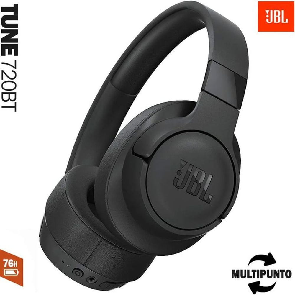 JBL Audifonos Bluetooth Tune 720 BT 76HRS Pure Bass