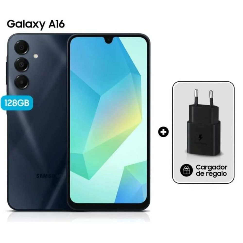 Celular Samsung Galaxy A16 4G 4GB+128GB - Negro + Cargador