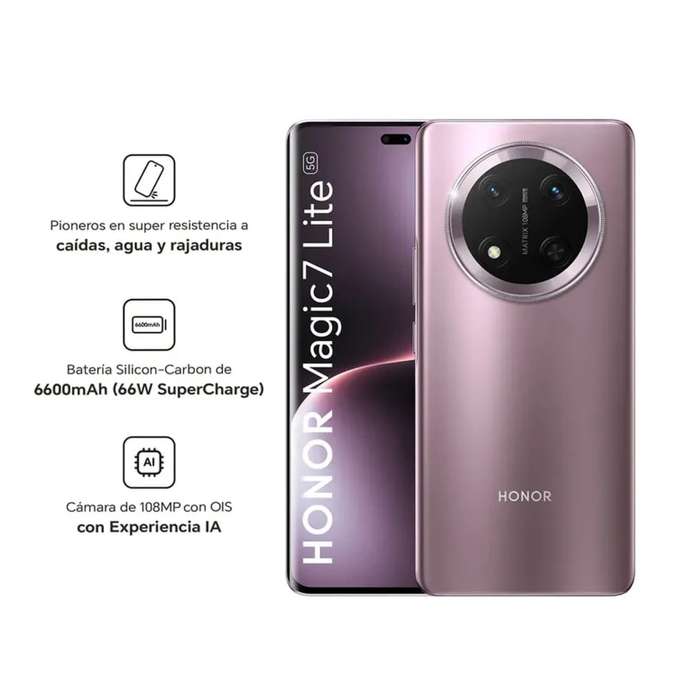 Celular HONOR Magic 7 Lite 5G 8GB + 256GB MORADO
