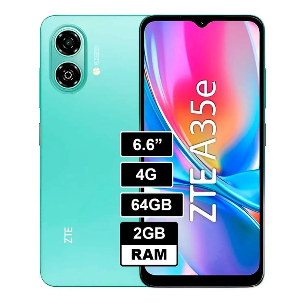Celular ZTE Blade A35e 2GB Ram +64GB Verde