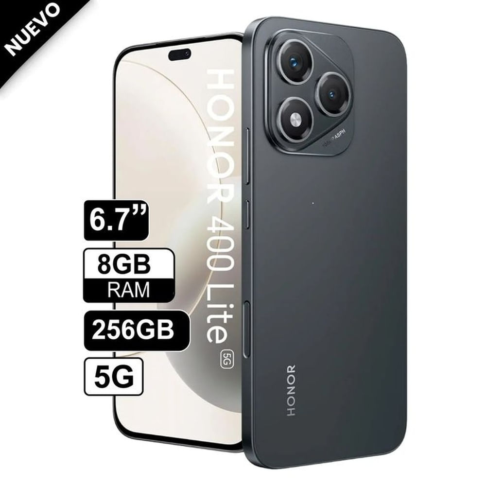 Celular HONOR 400 LITE 5G 8RAM 256GB NEGRO