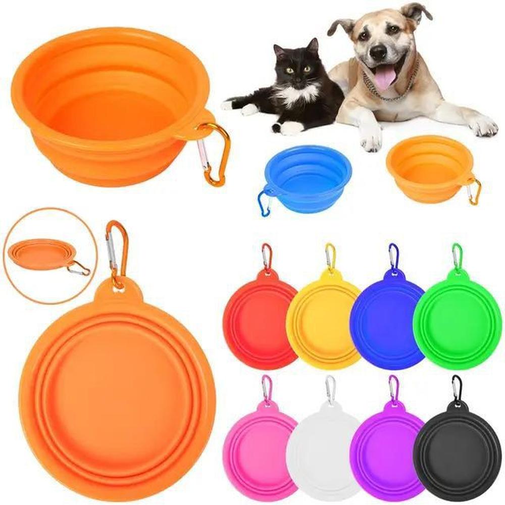 2 PLATOS DE SILICONA PLEGABLE PARA MASCOTAS DE 1000ML 2 PLATOS DE SILICONA PLEGABLE PARA MASCOTAS DE 1000ML