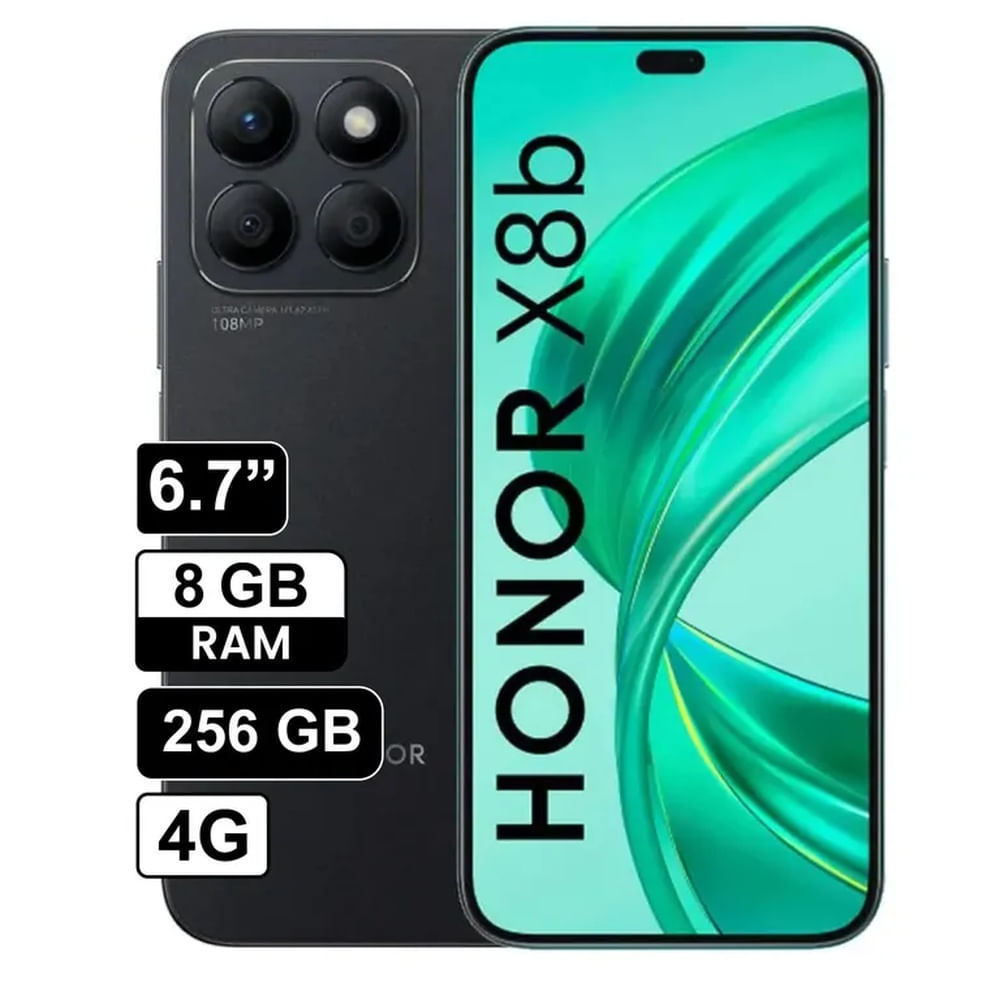 Celular Libre Honor X8B 6,7 pulg 256GB 8GB RAM NEGRO