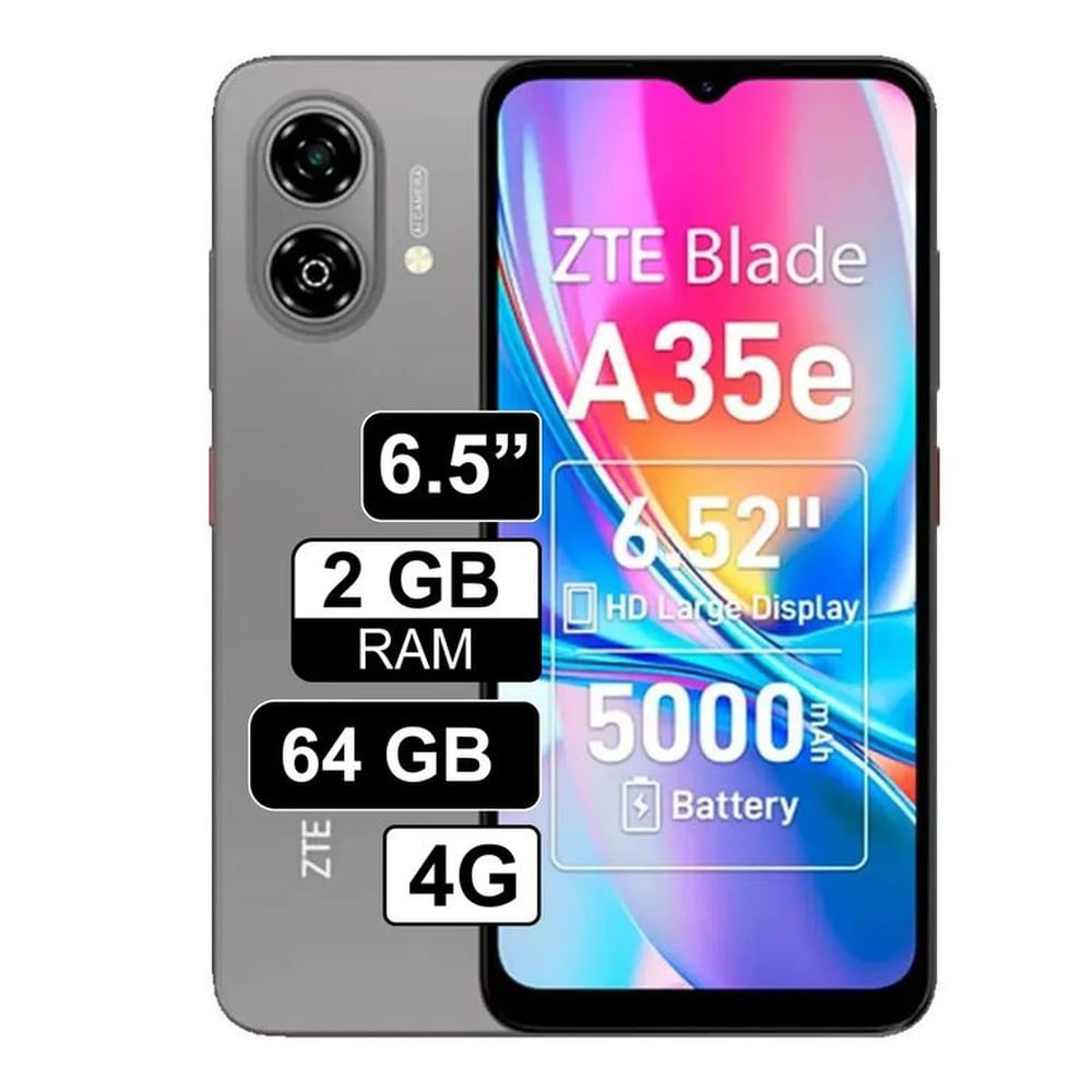 Celular ZTE Blade A35e 2GB Ram +64GB Gris