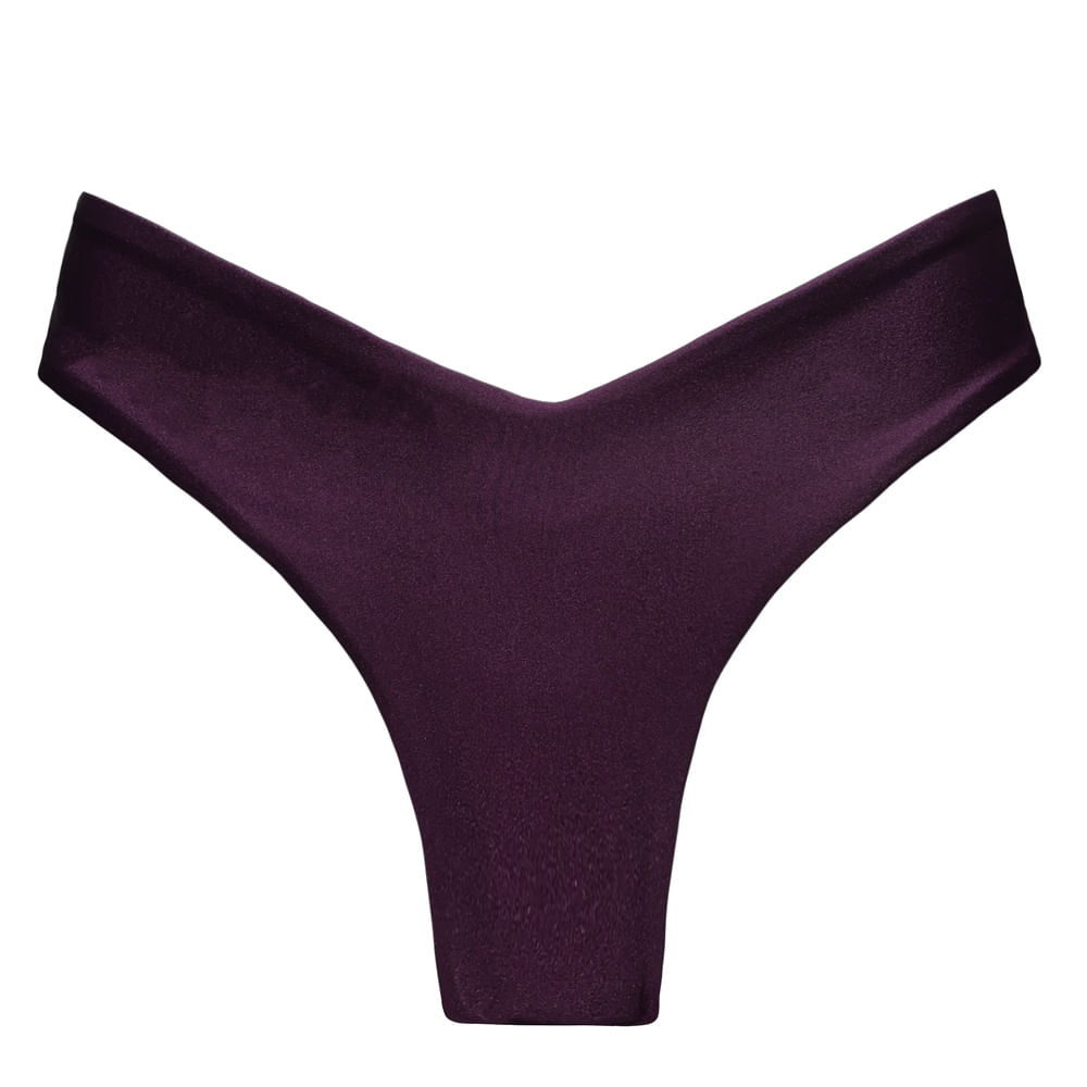 Calzón de Bikini Bottom Palma Morado Oscuro