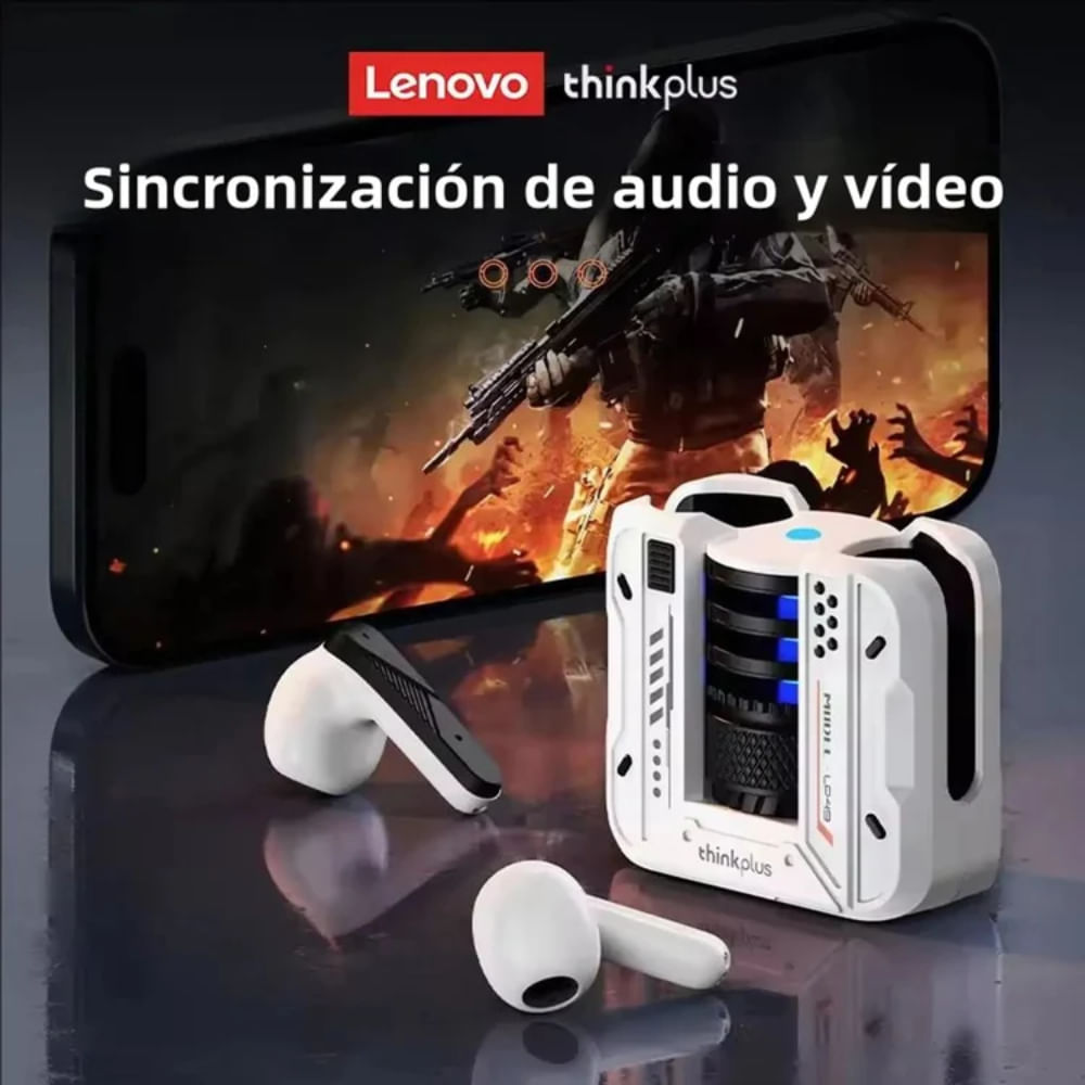 Audífono Lenovo LP49 Blanco 30h Bluetooth 5.4