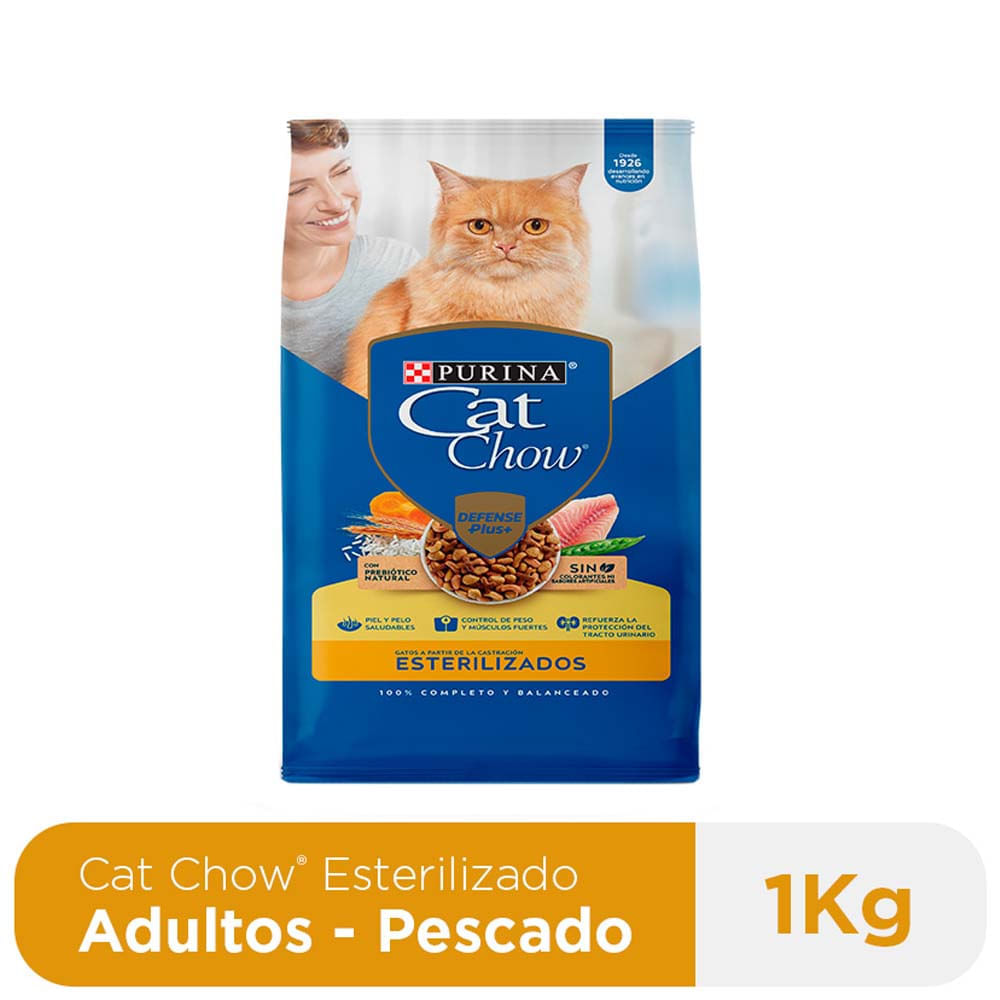 Alimento para Gato CAT CHOW Esterilizado Adulto Sabor Pescado Bolsa 1kg Alimento para Gato CAT CHOW Esterilizado Adulto Sabor Pescado Bolsa 1kg