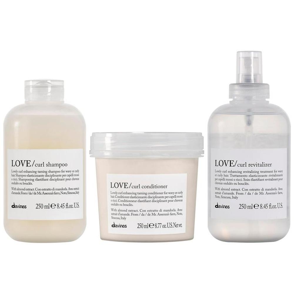 Shampoo Elastizante + Acondicionador + Revitalizer Davines Love Curl Shampoo Elastizante + Acondicionador + Revitalizer Davines Love Curl