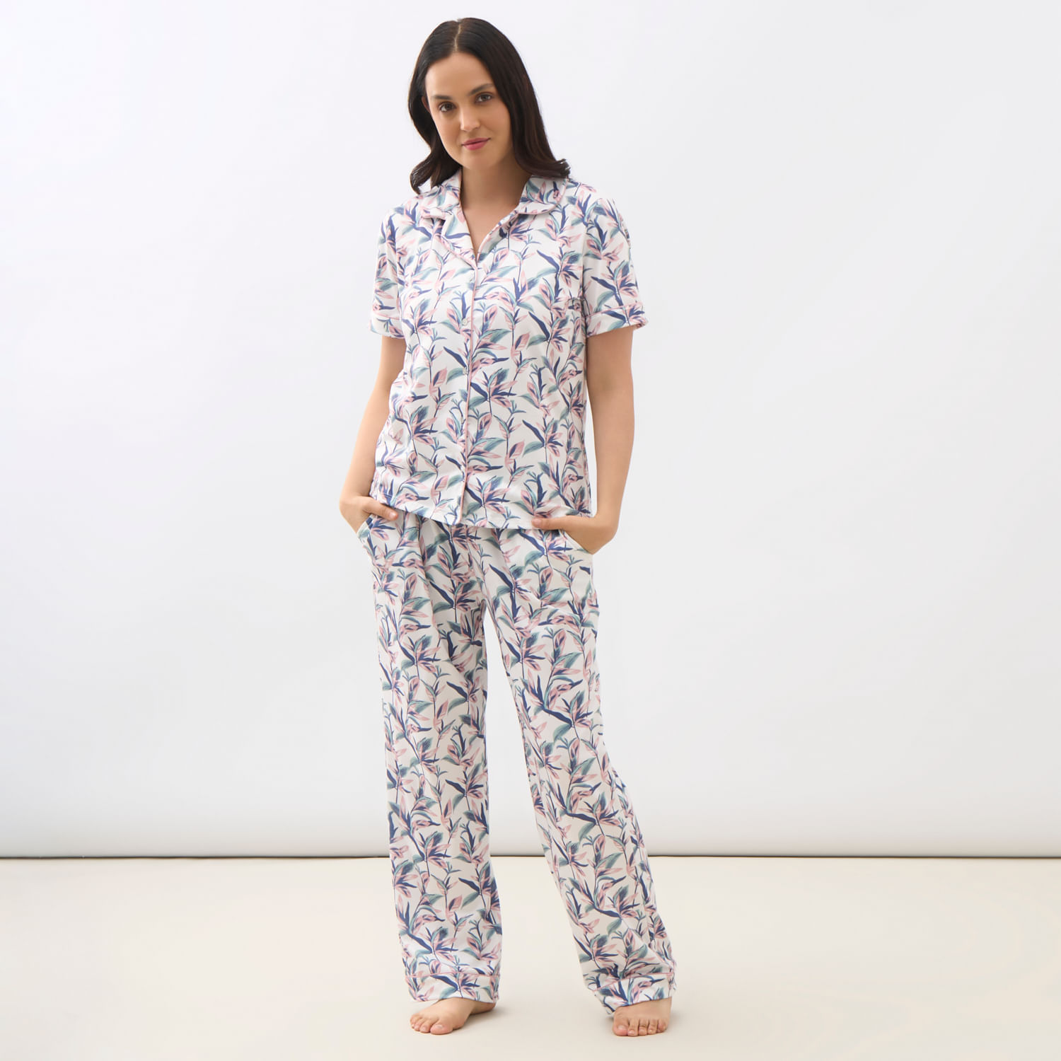 Pijama Mujer Zafin Botanic Camisera