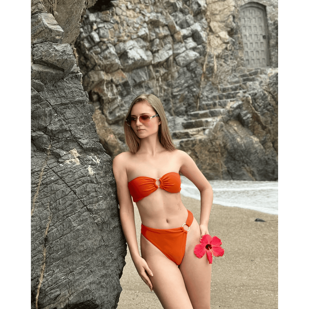 Calzón de Bikini Bottom Valeria Naranja Oscuro