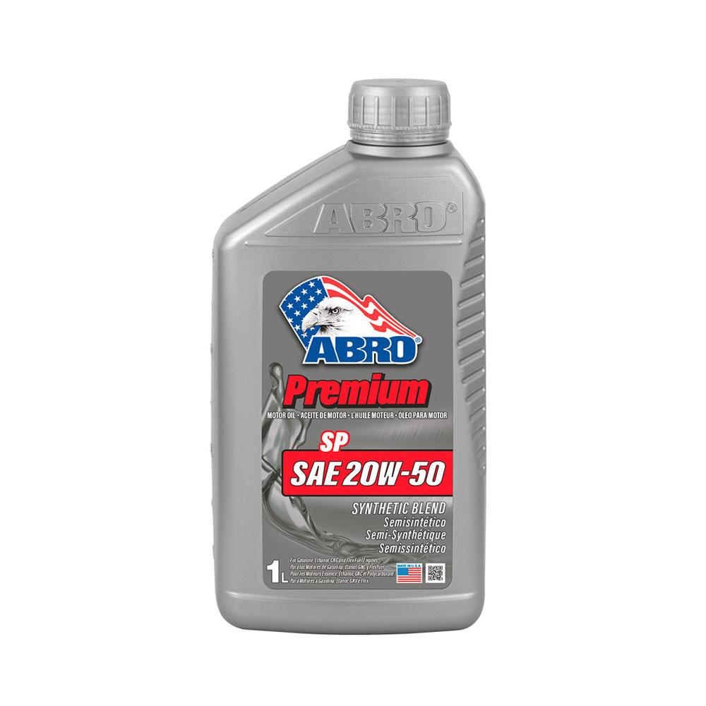 ABRO Aceite Lubricante para Motor Semi Sintético 20W50 SP - 1L