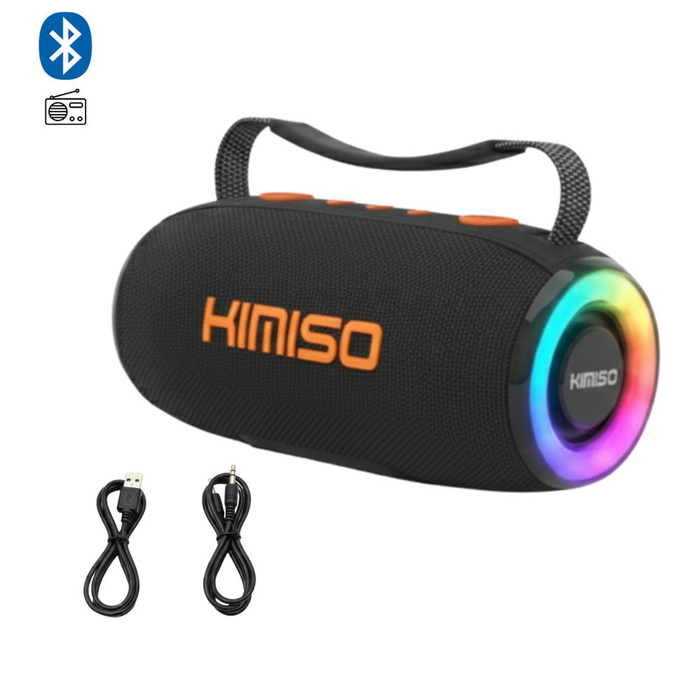 KIMISO KMS-219 NEGRO - Parlante Bluetooth Portátil con X-BASS y Sonido Potente