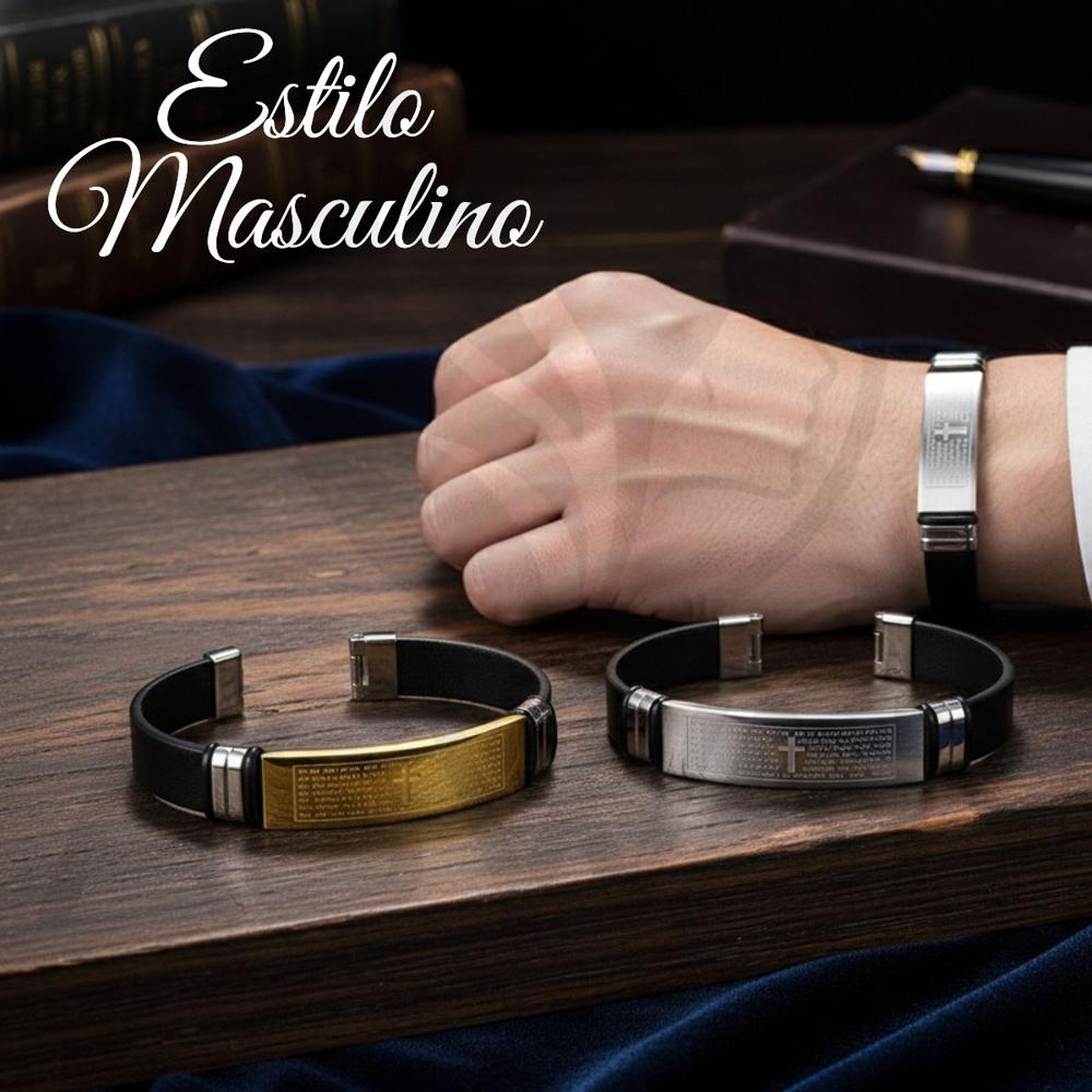 PULSERAS PADRE NUESTRO DE CUERO