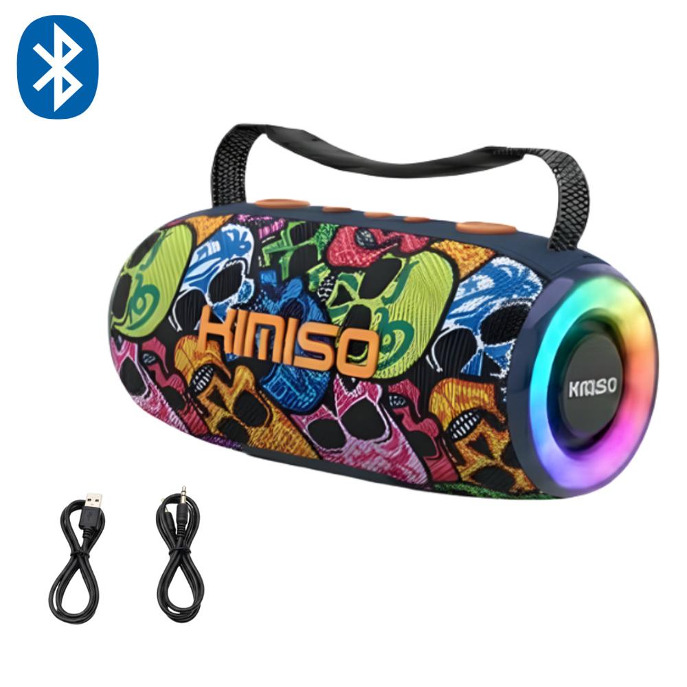 KIMISO KMS-219 GRAFFITI - Parlante Bluetooth Portátil con X-BASS y Sonido Potente