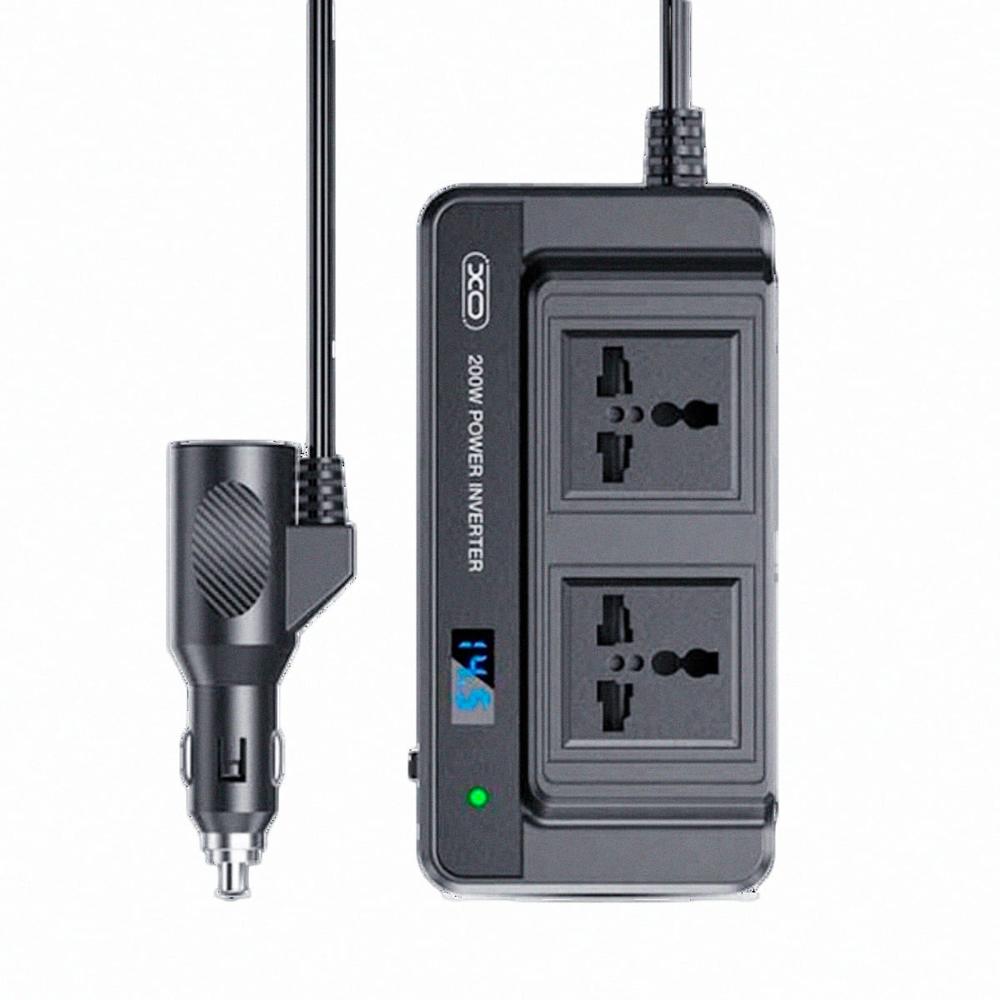 Inversor para Auto XO-CZ011 200W 220V con Tipo-C PD y Puertos USB