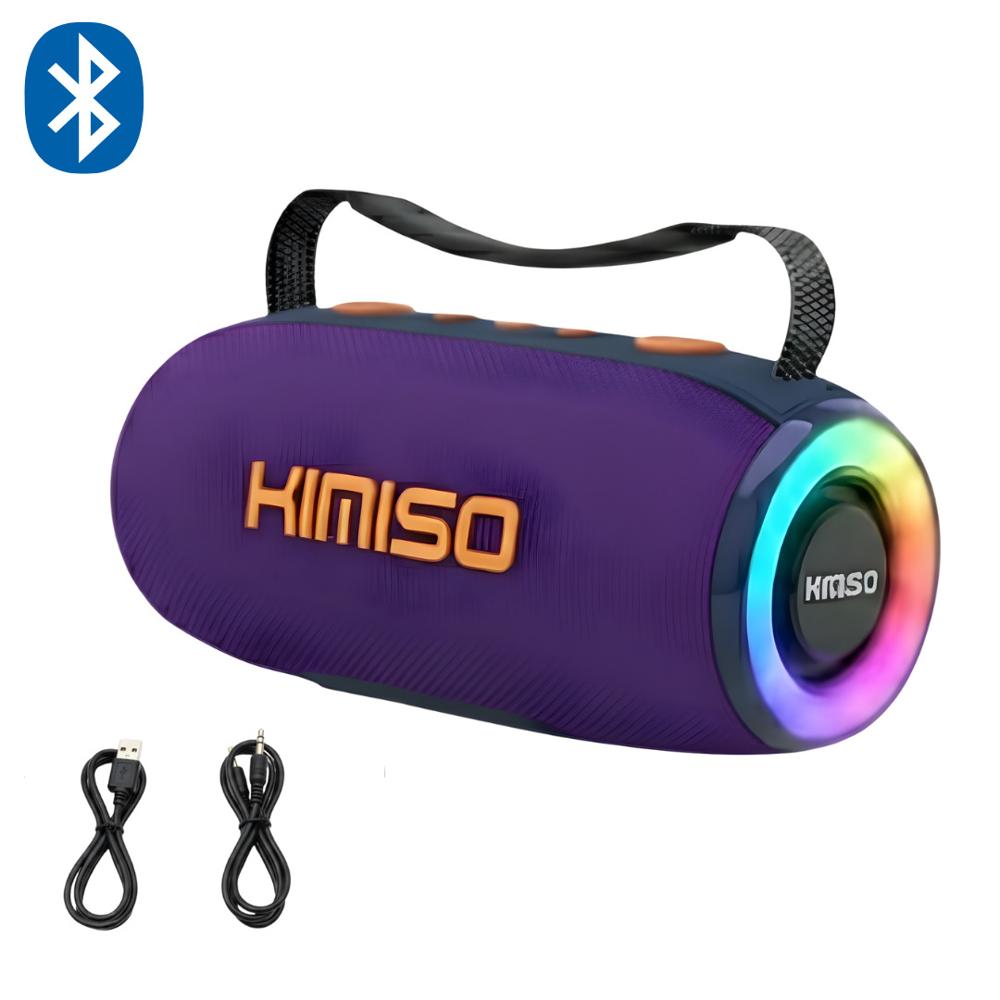 KIMISO KMS-219 MORADO - Parlante Bluetooth Portátil con X-BASS y Sonido Potente