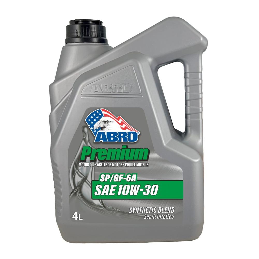 ABRO Aceite Lubricante para Motor Semi Sintético 10W30 SP GF6A - 4L