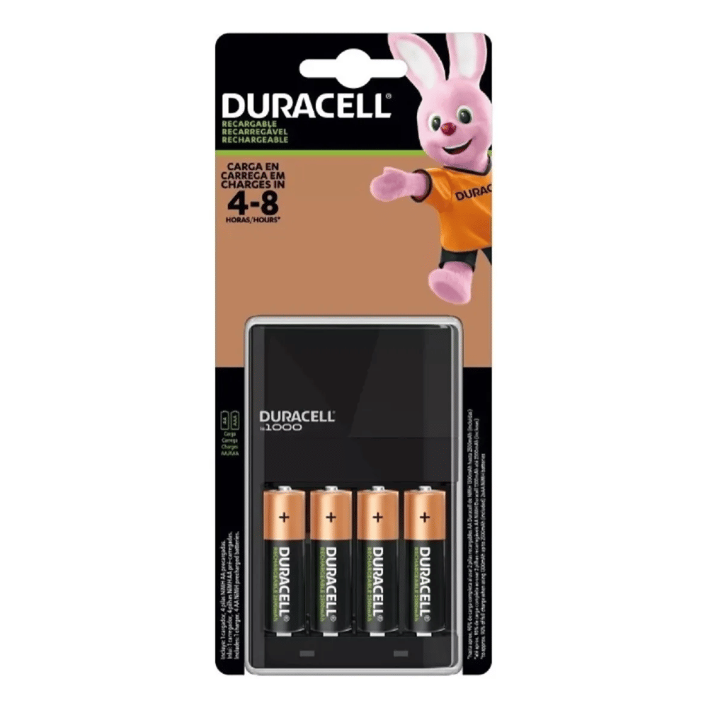Cargador Pilas Recargables Duracell Cef-7 Aa Aaa C 4' Aa Ba