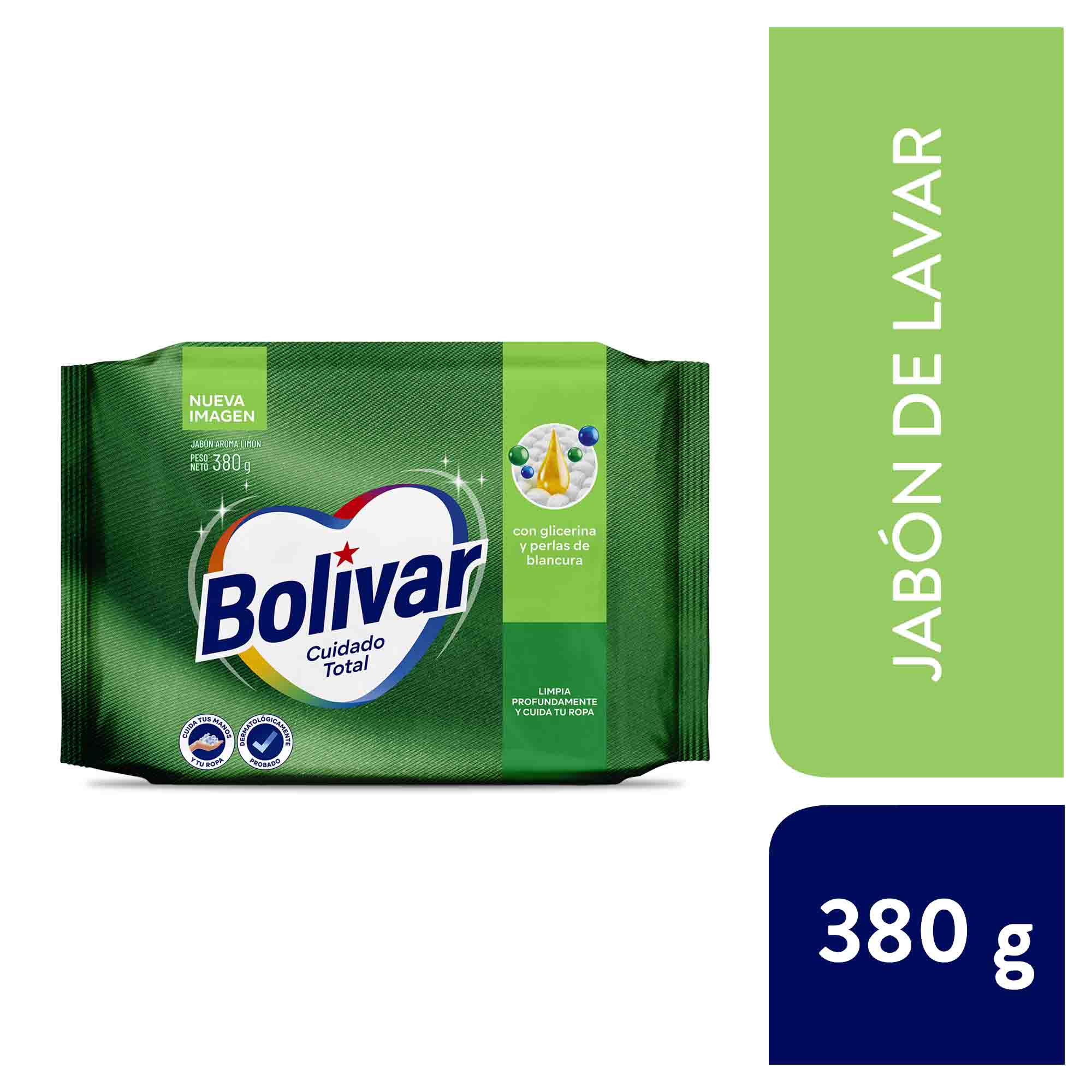 Jabón Aroma Limón BOLÍVAR Cuidado Total Paquete 380g