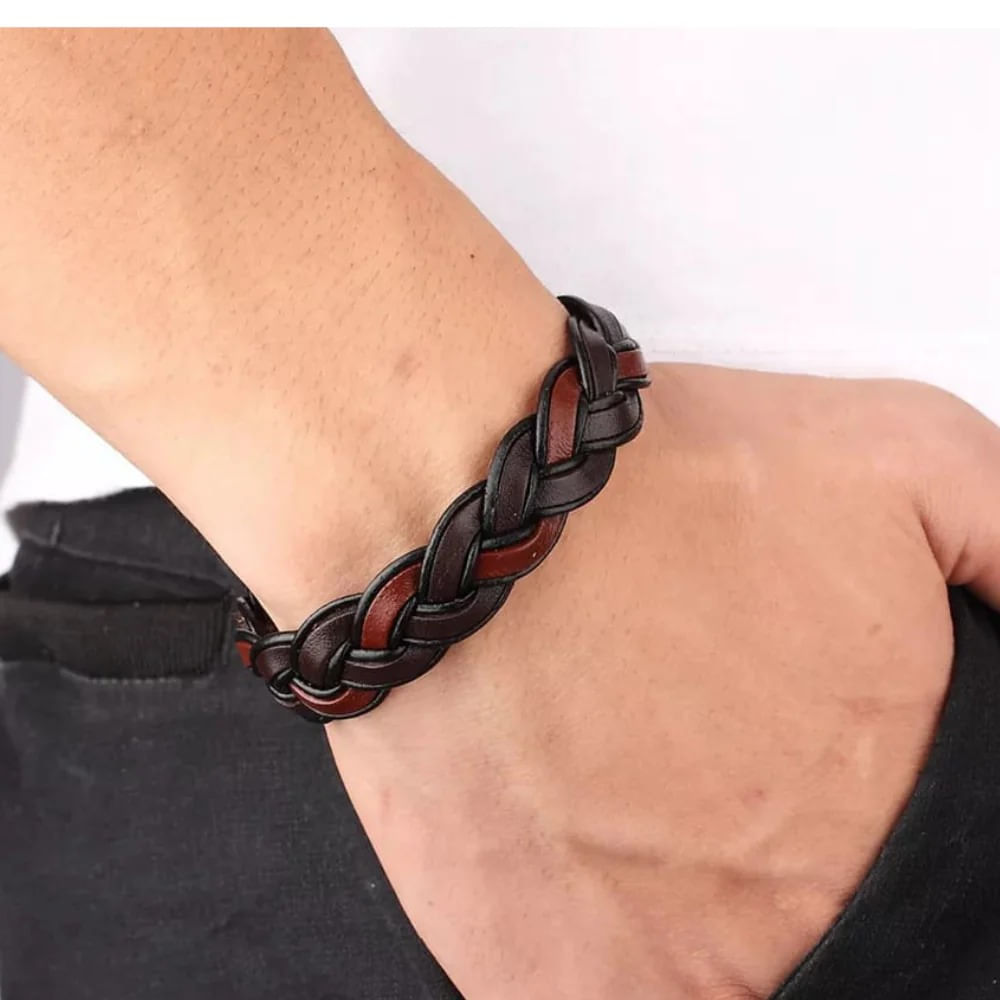 Pulsera De Cuero DULIO 21 cm.