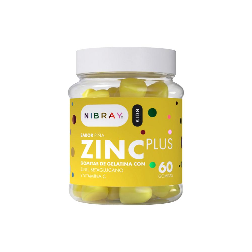 Zinc Betaglucano Vitamina C para Niños 60 Gomitas Nibray Kids