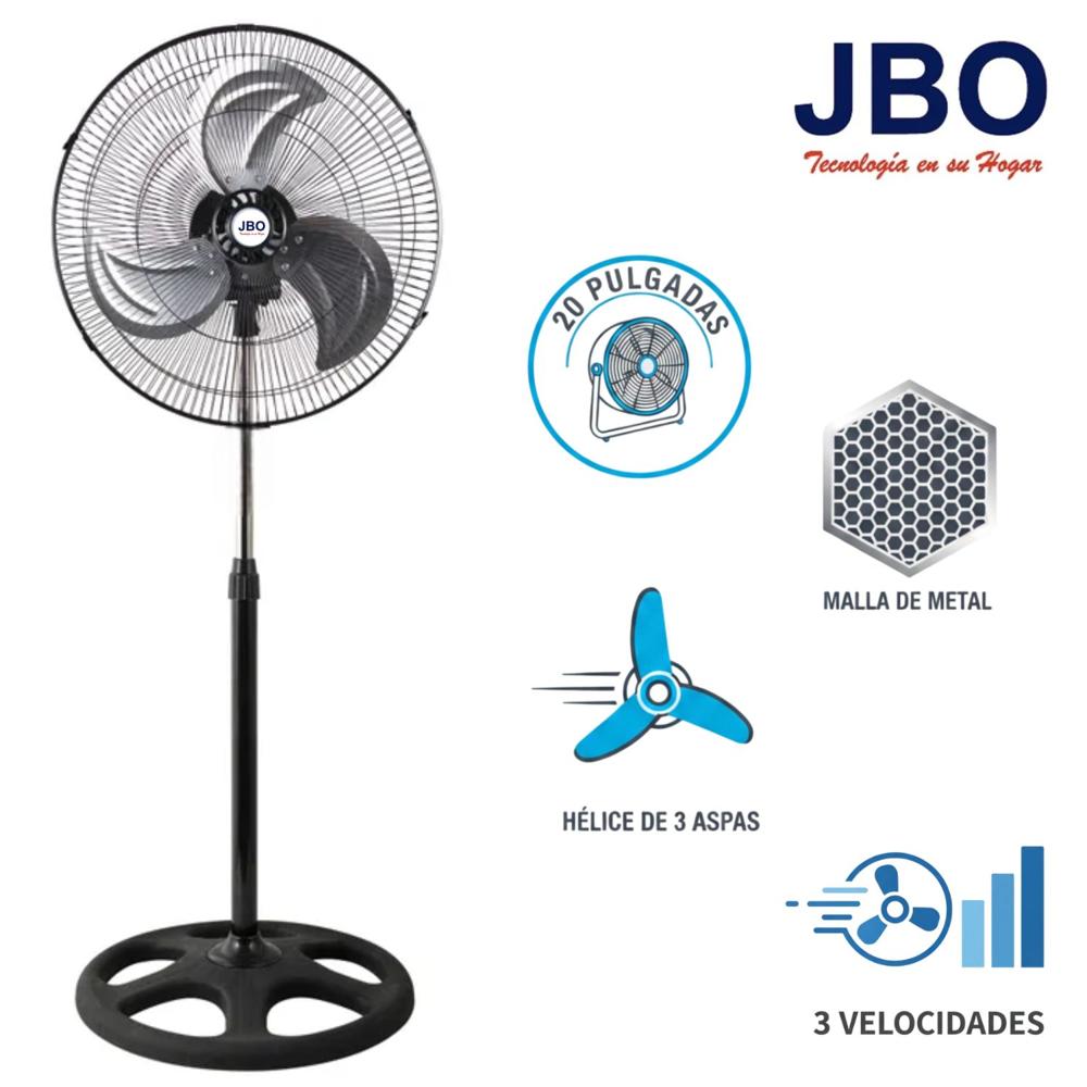 Ventilador Pedestal JBO JP 201PM 20"" 145 Watts Made in Taiwan