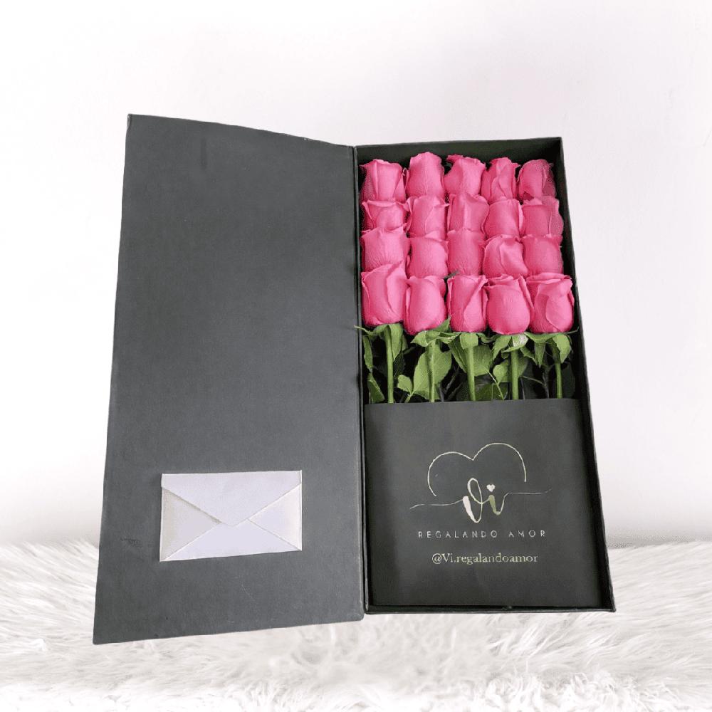 Box Imperial de 20 Rosas Rosadas