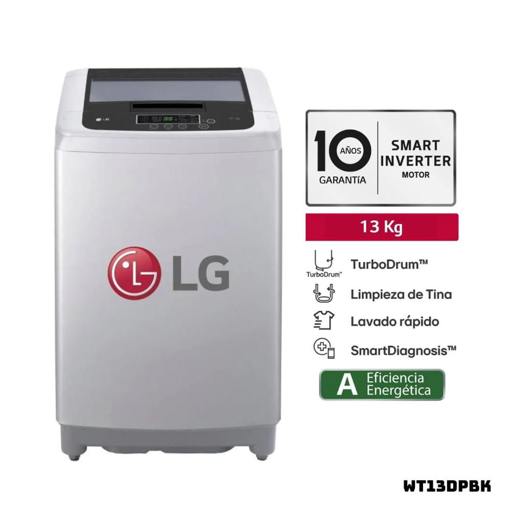 Lavadora LG Carga Superior 13KG WT13DPBK Gris