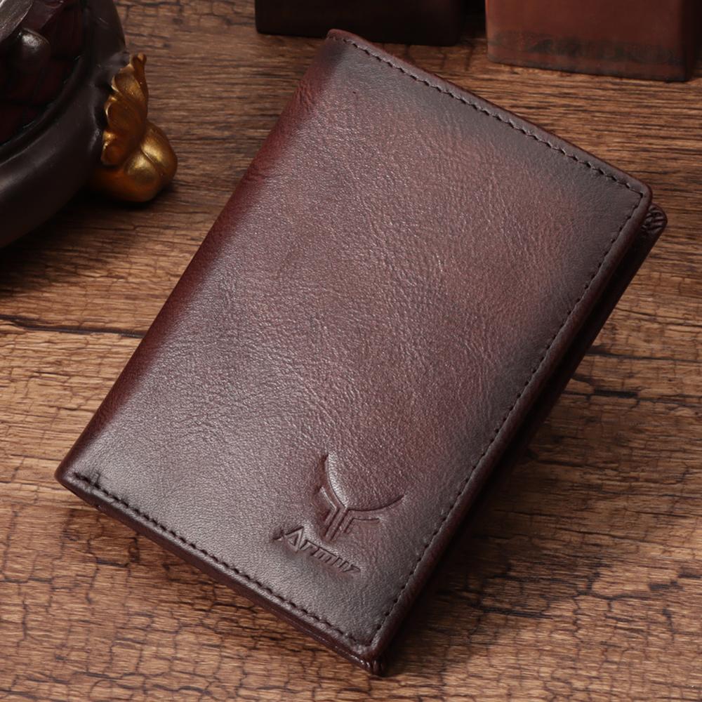 Billetera de Cuero Vacuno Con RFID AR14 Diseño Minimalista