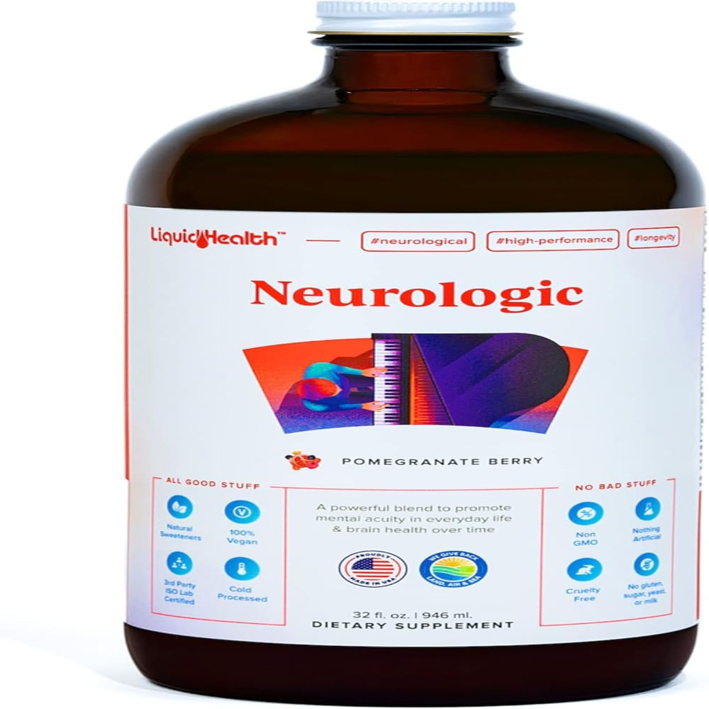 LIQUIDHEALTH SUPLEMENTO LIQUIDO DE ENFOQUE NEUROLOGICO CON GINKGO COLINA Y L TEANINA