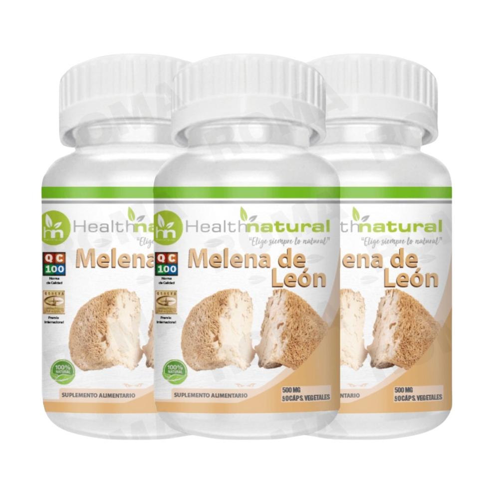 PACK 3 MELENA DE LEÓN HEALTHNATURAL 1500MG