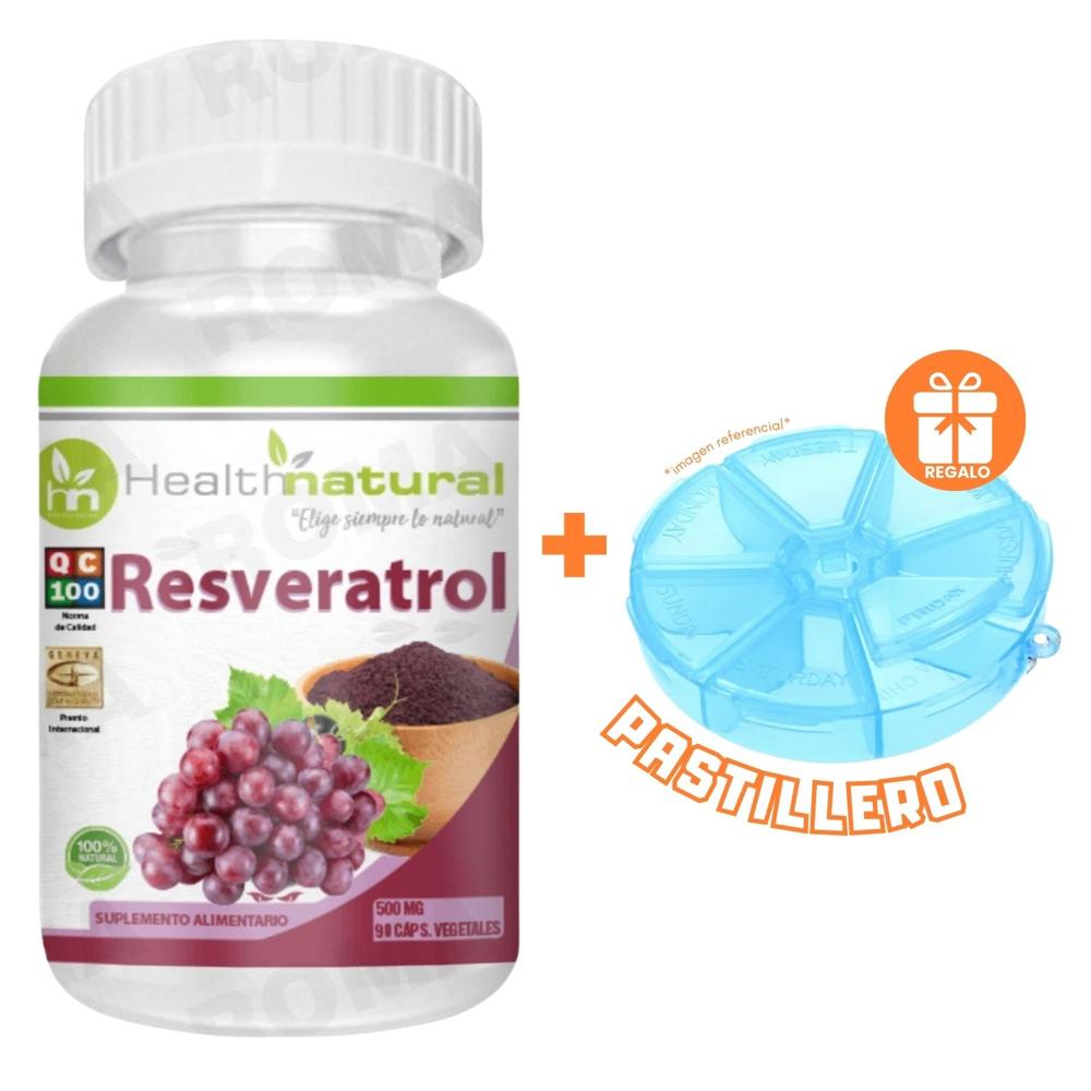 RESVERATROL HEALTHNATURAL 500MG + REGALO PASTILLERO