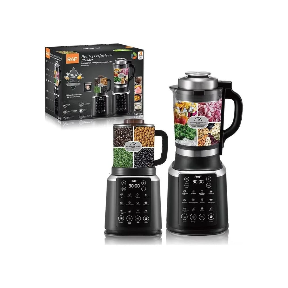 LICUADORA 2 EN 1 INTELIGENTE RAF CON FUNCIÓN DE CALENTAMIENTO