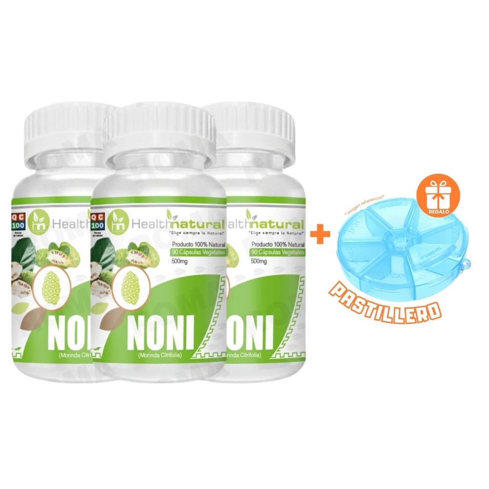 PACK 3 NONI HEALTHNATURAL 1500MG + REGALO PASTILLERO