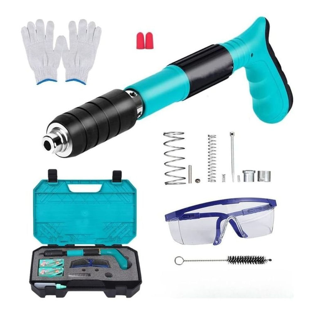 Pistola de Clavos Automática Profesional con Silenciador - Remachadora