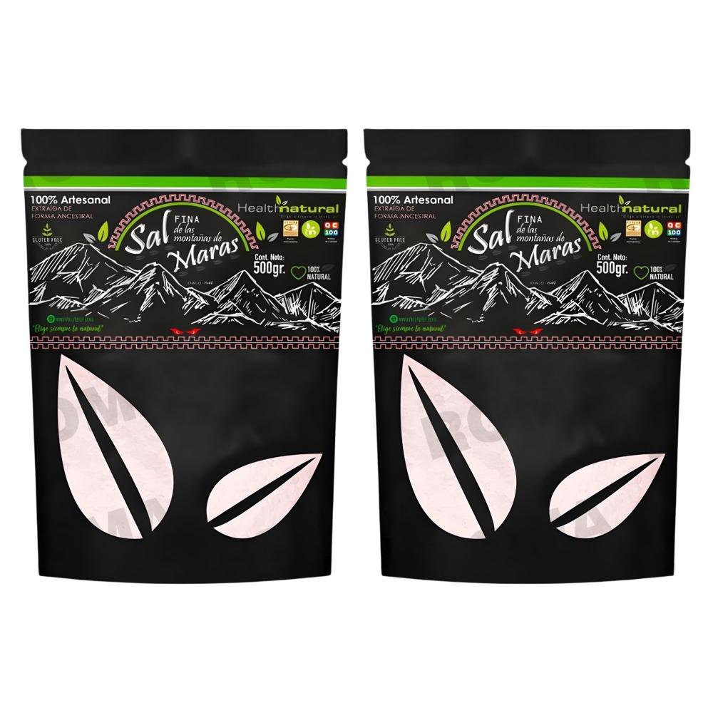 PACK 2 SAL DE MARAS FINA 500G HEALTHNATURAL